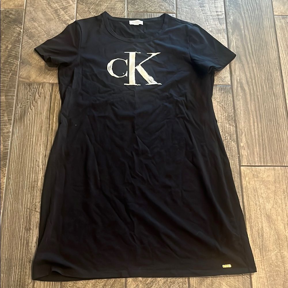 Nwot Calvin Klein Black Sheath Mini Dress